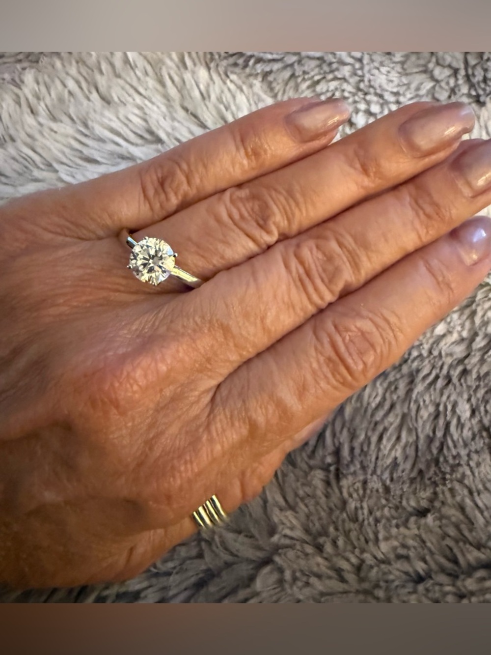 Moissanite Solitaire 925 Ring 2CT Size 10 - Picture 8 of 10